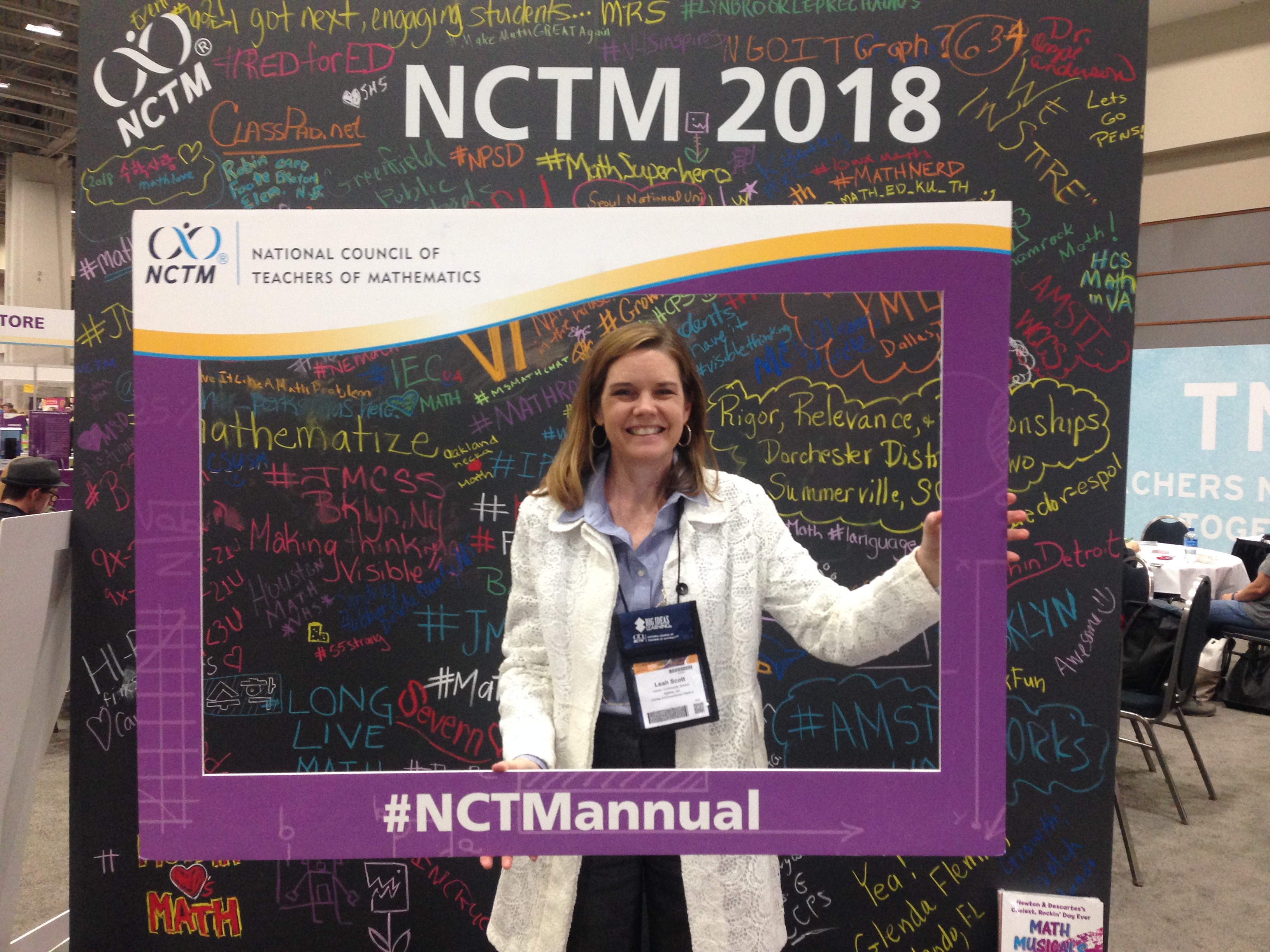Teacher posing at NCTM 2018 conference